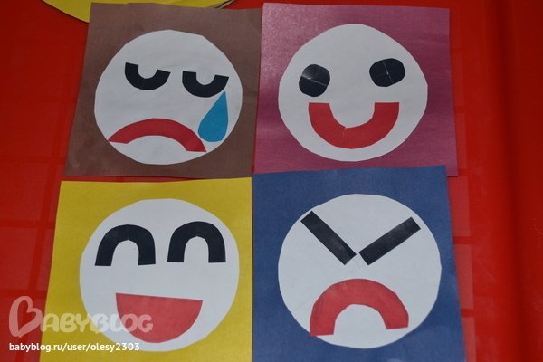 Аппликация эмоции в средней группе