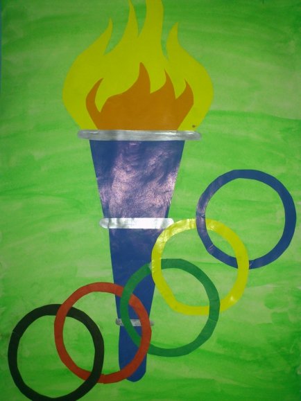 Олимпийские кольца и факел