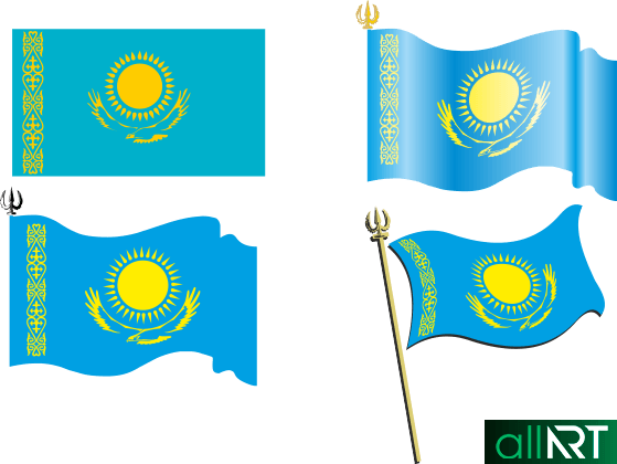 Флаг Казахстана вектор