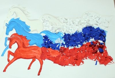 Российский флаг рисунок