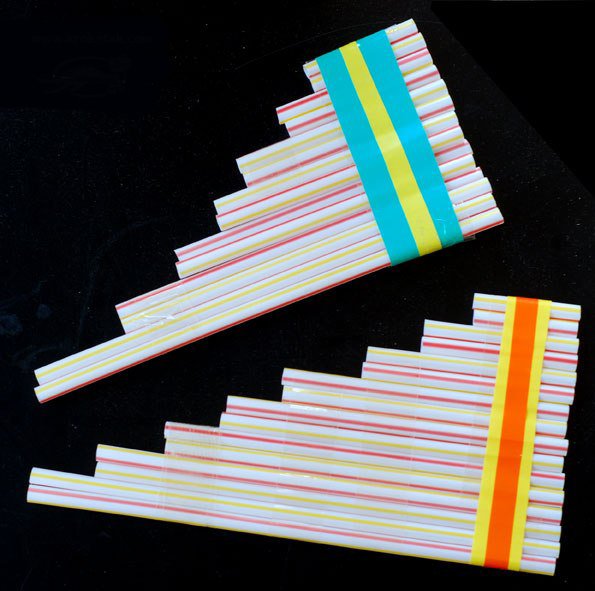 Пан флейта из соломинок