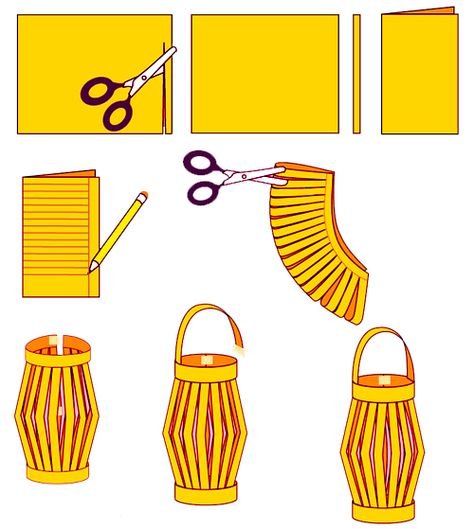 Игрушка фонарик из бумаги