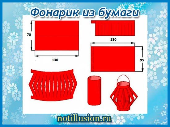 Фонарики из бумаги на новый год