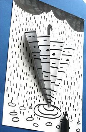 Аппликация фонтан 3 класс