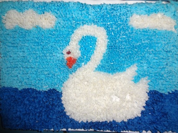 Поделка лебедь из салфеток