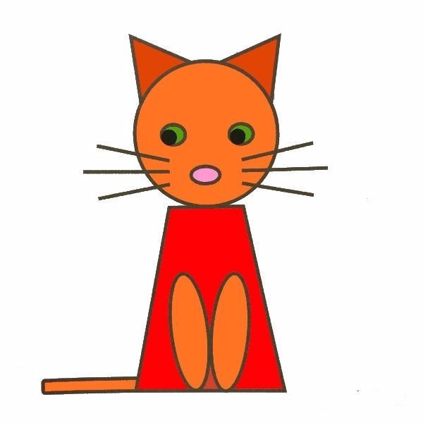 Животные из геометрических фигур