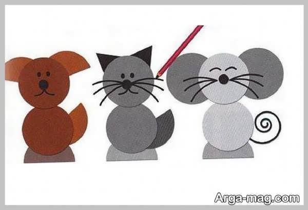 Аппликация кошка из геометрических фигур