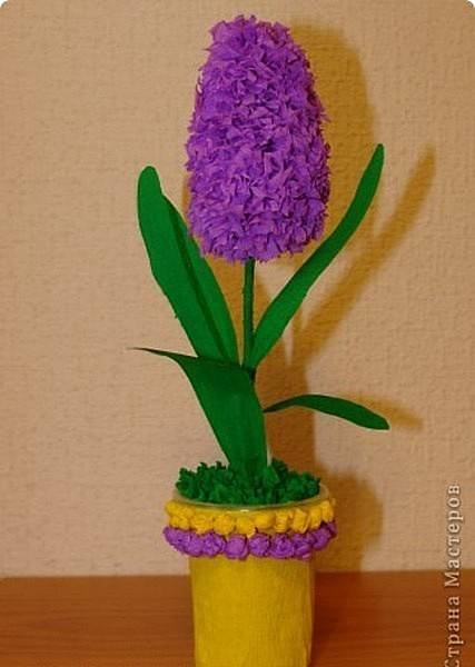 Торцевание на пластилине гиацинт