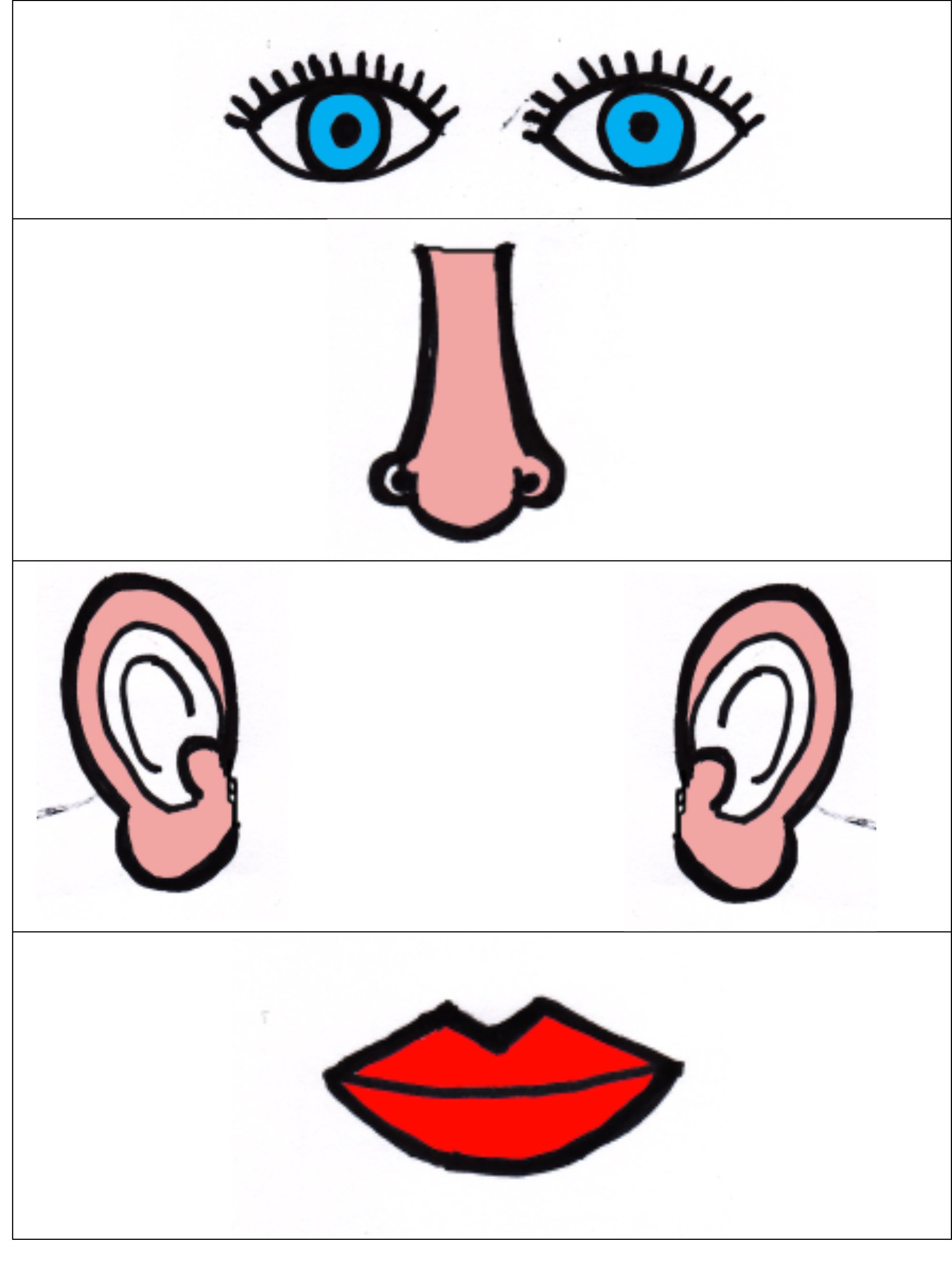 Нос рот голова уши