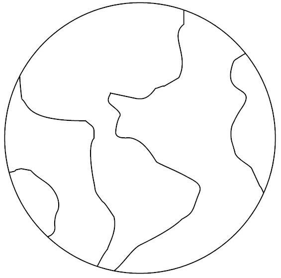 Земля раскраска