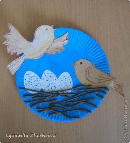 Поделка птичка в гнездышке