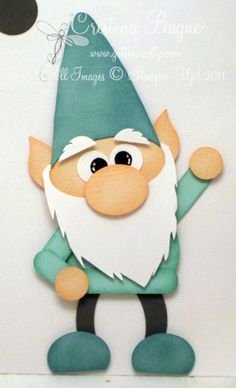 Объемный гномик из бумаги