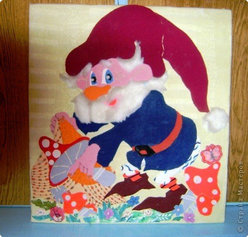 Новогодний Гном аппликация