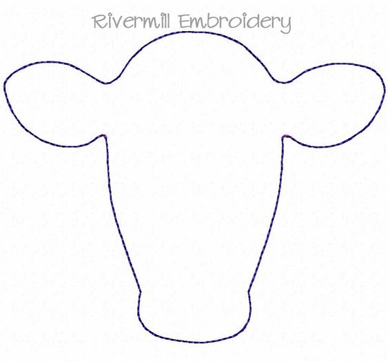 Трафарет коровы для аппликации