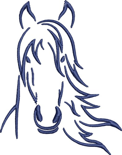 Трафарет лошади для рисования