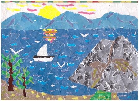 Обрывная аппликация Байкал