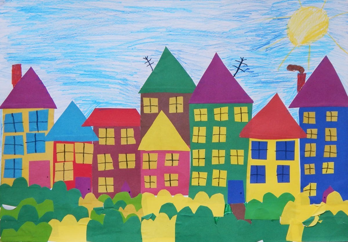 Тема город улица средняя группа. Аппликация на тему город. Рисование городских домов. Аппликация на тему мой город. Рисование городских домов для детей.