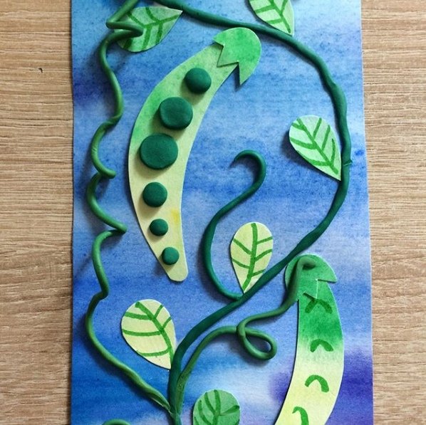 Поделки из пластилина на бумаге