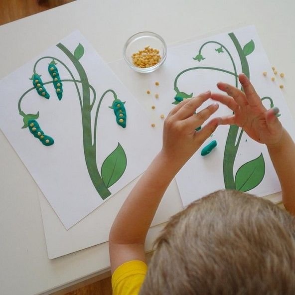 Зелёный аппликация для детей