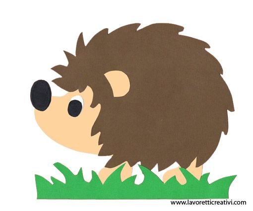 Аппликация Ежик с грибочком