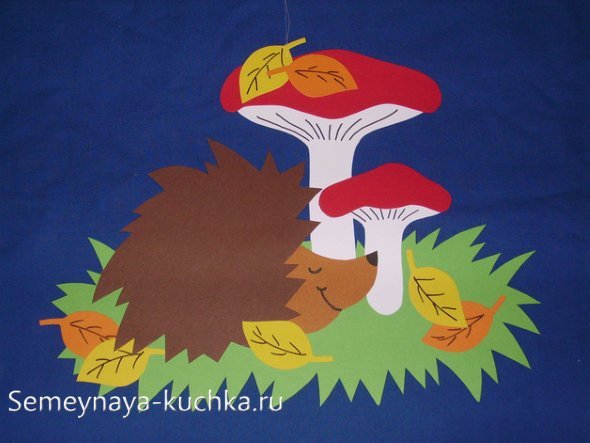 Аппликация из бумаги осень