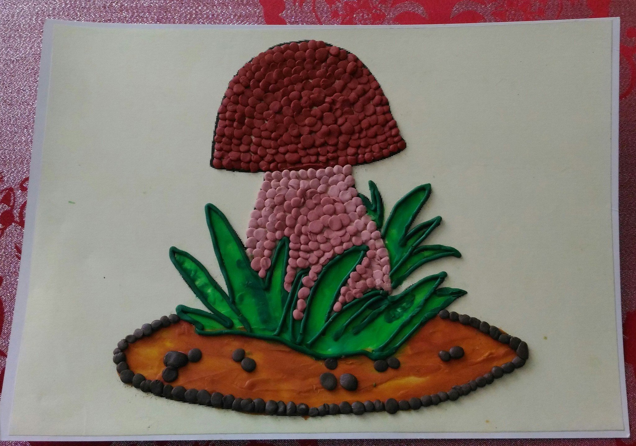 Рисуем пластилином 1 класс презентация. Аппликация грибы. Пластилинография грибы. Аппликация пластилином. Поделки из пластилина грибы.