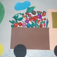 Аппликация на тему машины везут урожай старшая группа