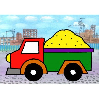 Грузовики для детей на песке