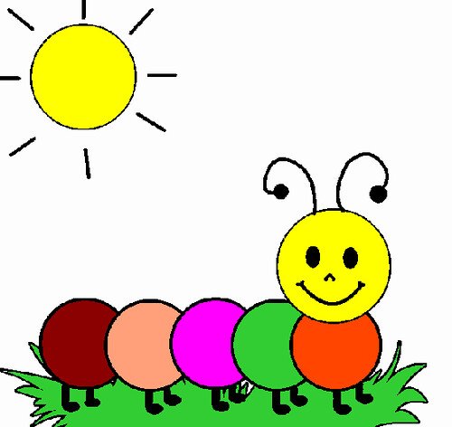 Аппликация гусеница