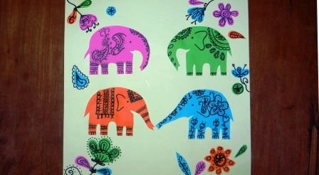 Аппликация на тему Индия