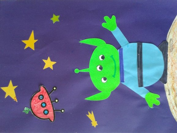 Аппликация космос для детей