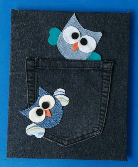 Аппликация из джинсового материала
