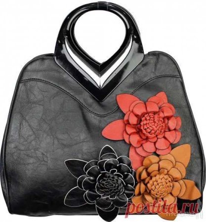 Кожаные сумки женские с аппликацией