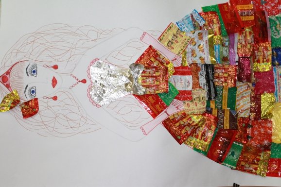 Панно из фантиков