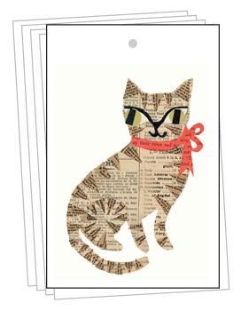 Кот из газеты аппликация