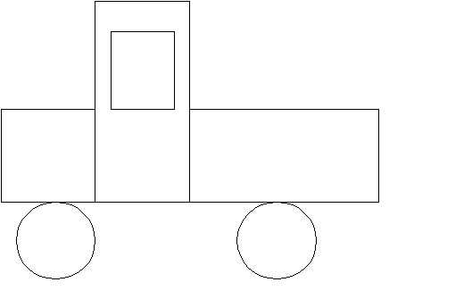 Машина из геометрических фигур