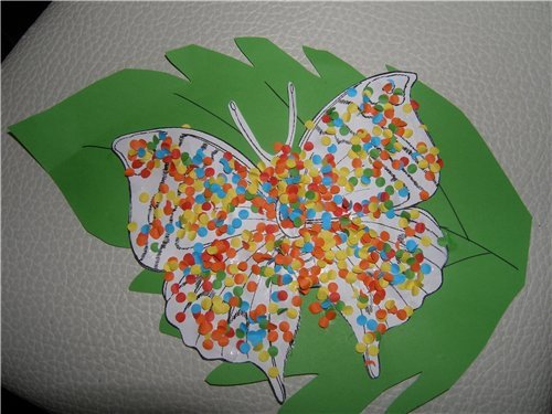 Аппликация из конфетти