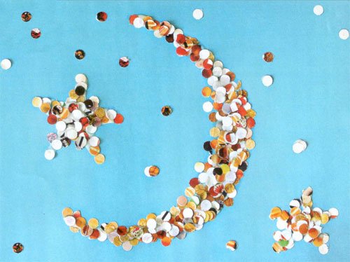 Аппликация из конфетти