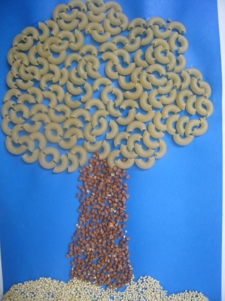 Аппликации из макаронных изделий (45 фото)