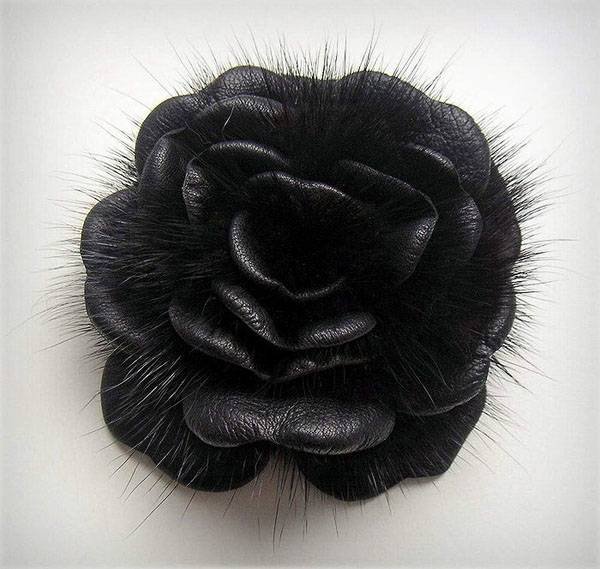 Цветы из меха норки