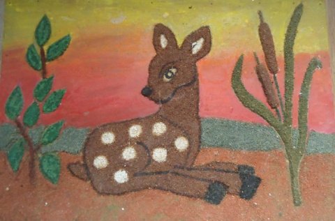 Аппликации из опилок (41 фото)