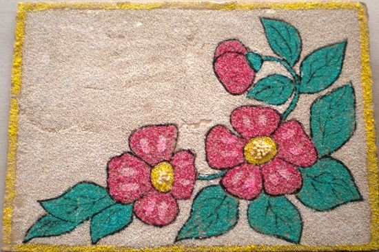 Цветы из крупы