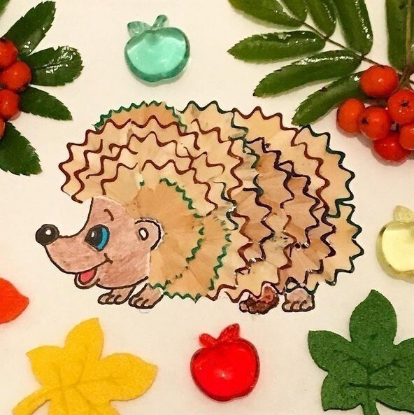 Поделки из карандашной стружки