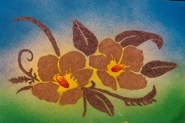 Аппликация из опилок для детей