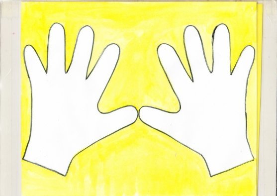 Ладонь из бумаги