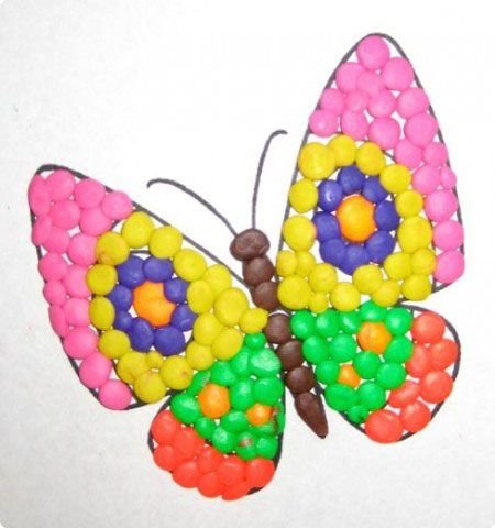 Мозаика из пластилиновых шариков