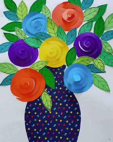 Объемная аппликация цветы