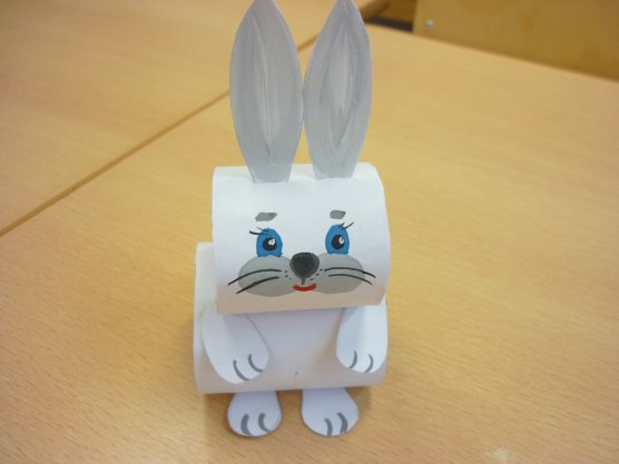 Конструирование из бумаги зайчик старшая группа