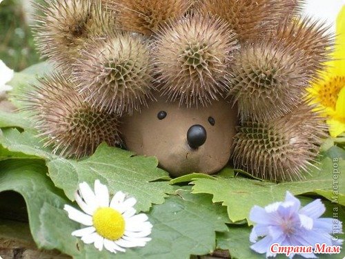 Осенние поделки из репейника
