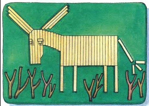 Поделка из спичек на картоне